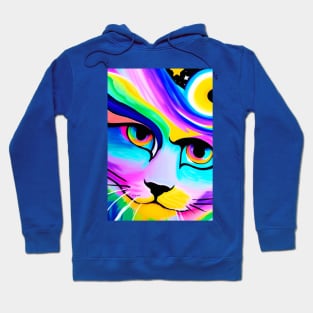 Cosmic Anime Cat Close-Up Hoodie